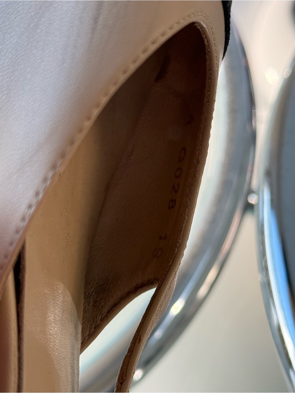 CHANEL Beige and Black Two-Tone Slingback Heels - Picture 8 of 12